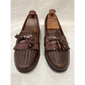 NUNN BUSH Men's Strafford Woven Tassel Leather Loafer 84484-221 Cognac 7 M